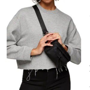 TopShop Crew neck Crop Sweatshirt
